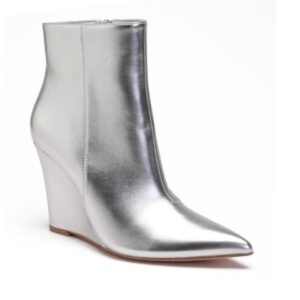 Bottines femme à talon compensé de 10 cm avec bout pointu
