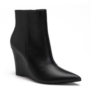 Bottines femme à talon compensé de 10 cm avec bout pointu