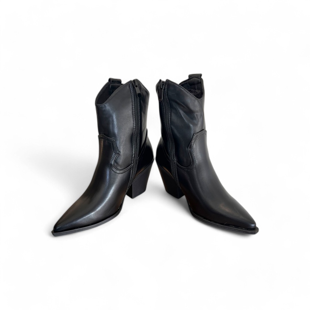 Santiags femme bout pointu avec talon 7 cm, fermeture zippée, style authentique et confort assuré