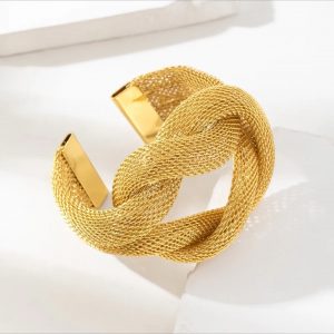 bracelet doré en acier inoxydable